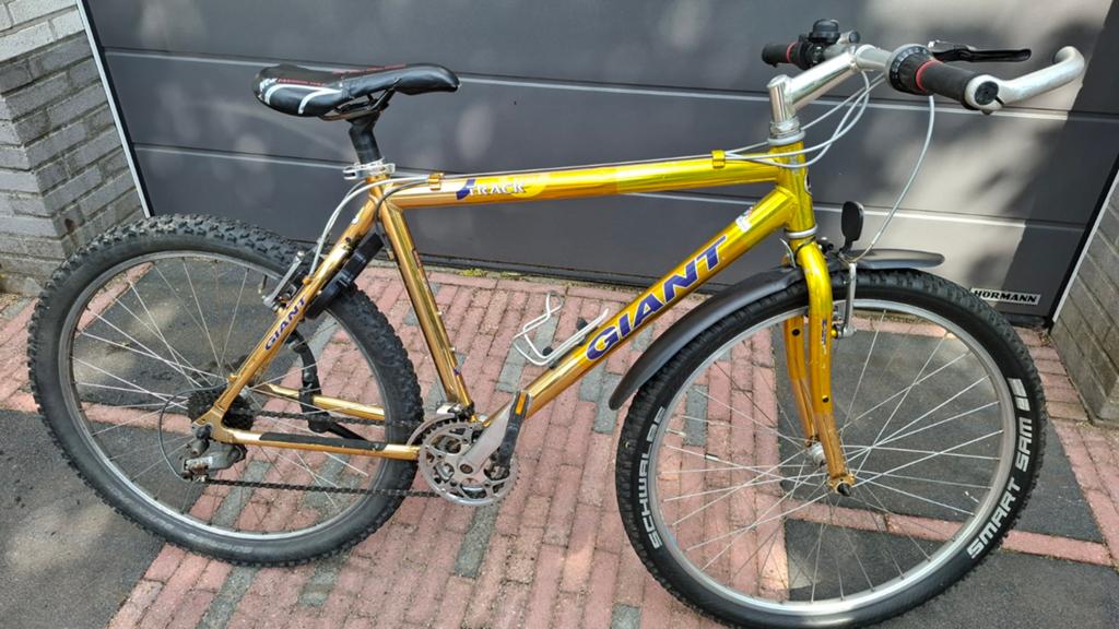 Goedgebruikte GIANT mtb 19,5 inch frame, Gebruikt, Velgrem, 49 tot 53 cm, Geen vering