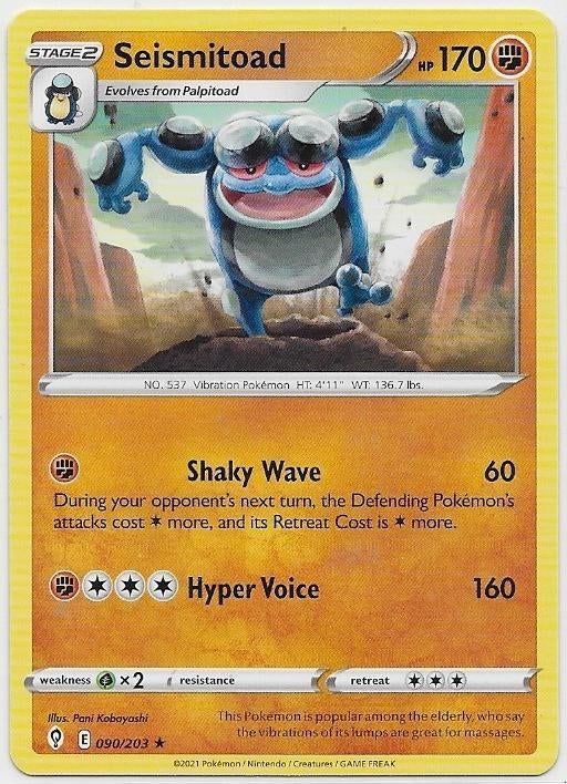 Evolving Skies,  Seismitoad [rare] 90/203, Verzenden, Nieuw, Losse kaart