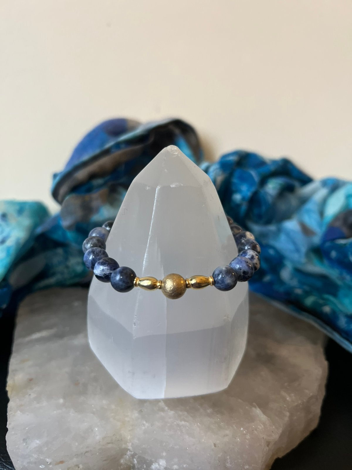 Sodaliet zilver beschermt vertrouwen magie geluk TIP, Met bedels of kralen, Blauw, Nieuw, Ophalen of Verzenden