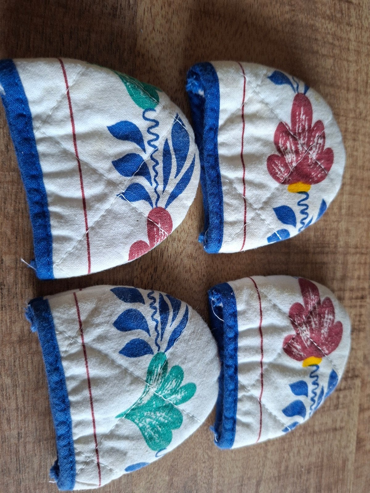 4 boerenbont eierwarmers, Ophalen of Verzenden, Gebruikt