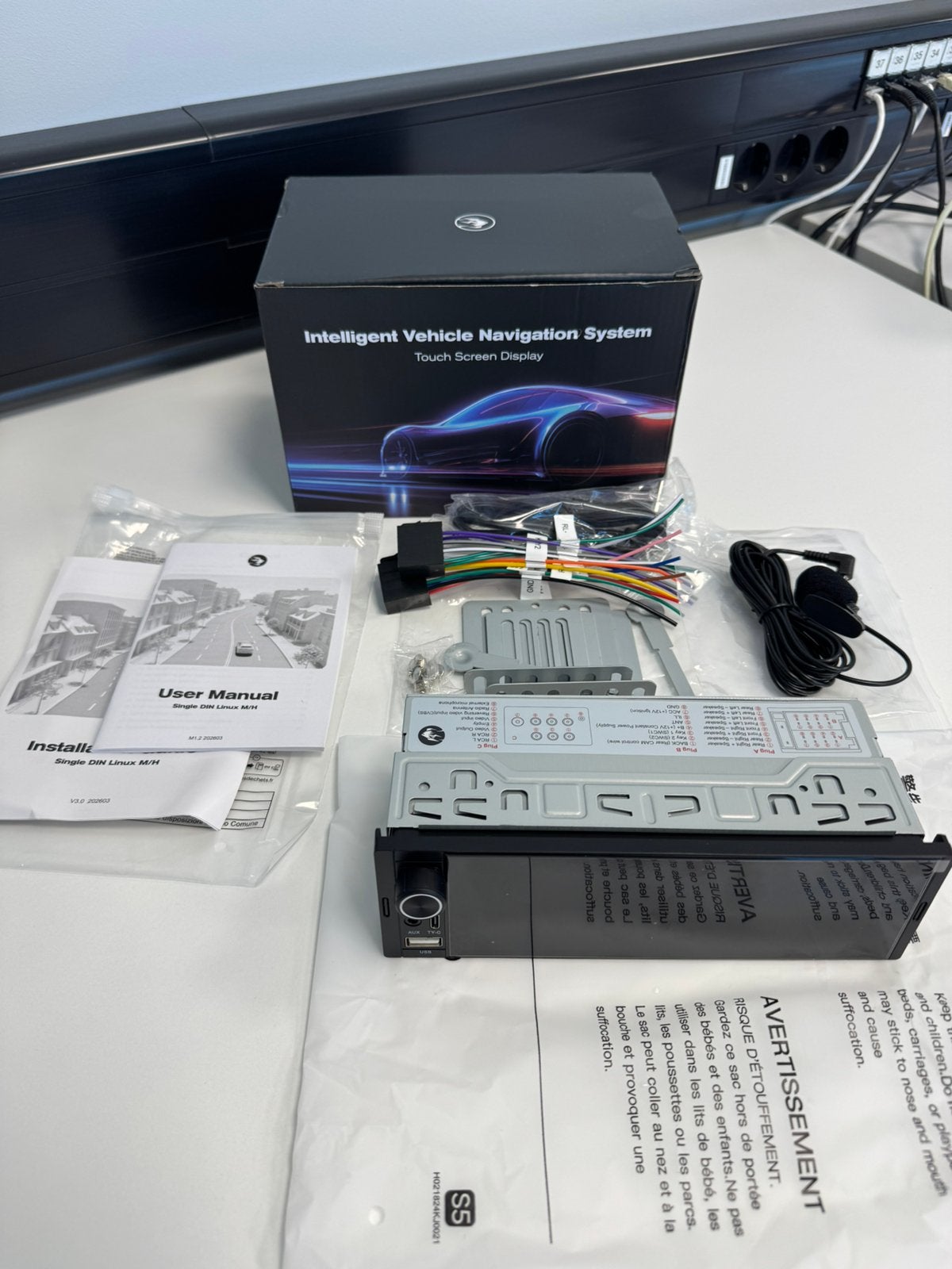 1-DIN touchscreen autoradio CarPlay Android Auto Bluetooth, Verzenden, Nieuw