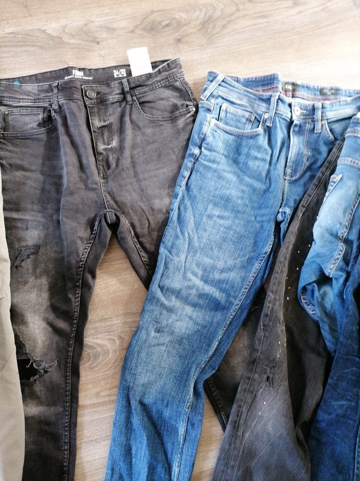 6 paar spijkerbroekerC&A, Pri, fsbn, Zara 32/32- 34, Ophalen of Verzenden, Zo goed als nieuw, Blauw, W32 (confectie 46) of kleiner