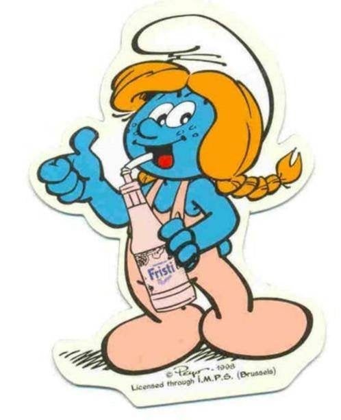 Smurfin magneet - FRISTI, Ophalen of Verzenden