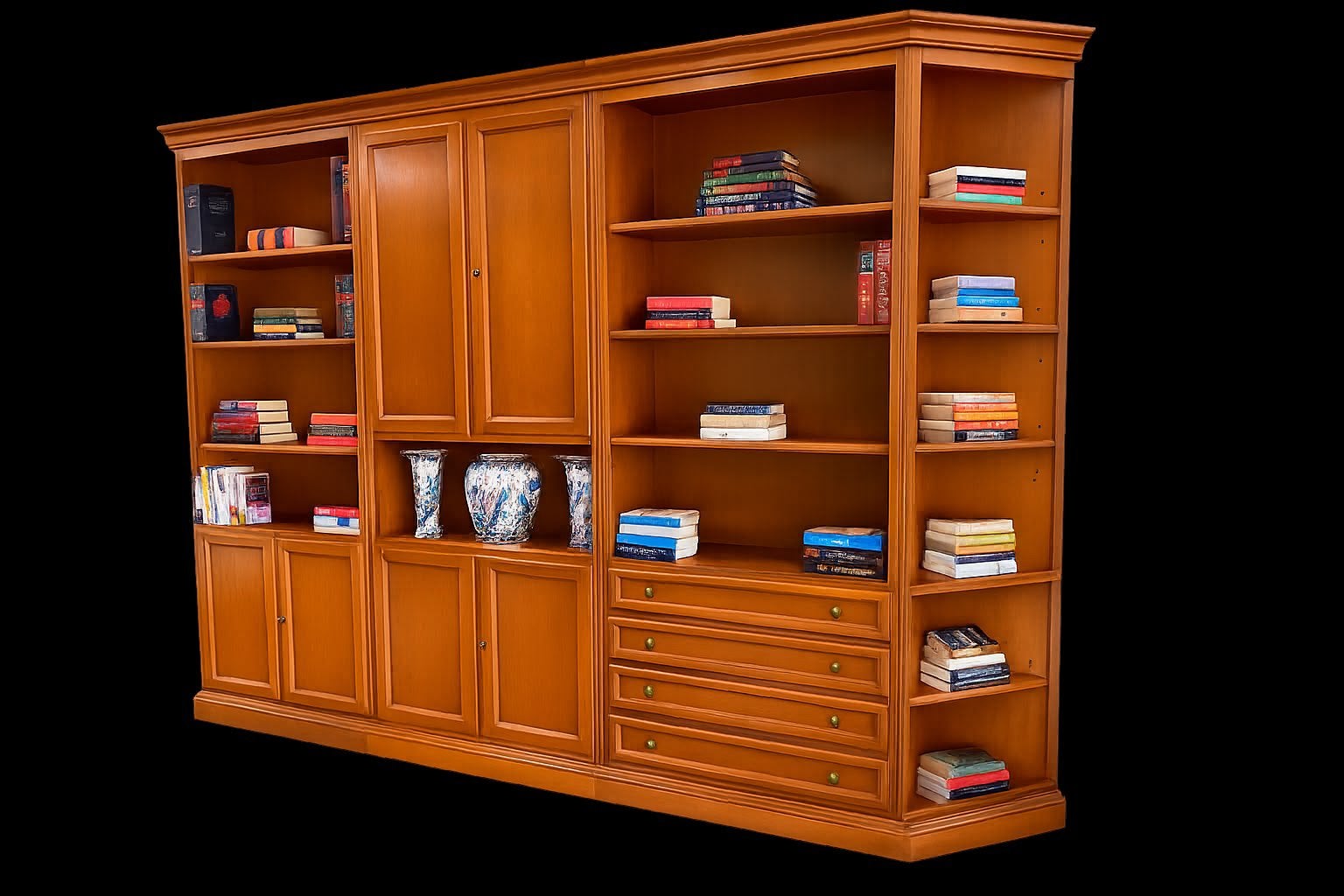 Grote klassieke boekenkast met opbergruimte, Ophalen, Gebruikt, 200 cm of meer, 200 cm of meer
