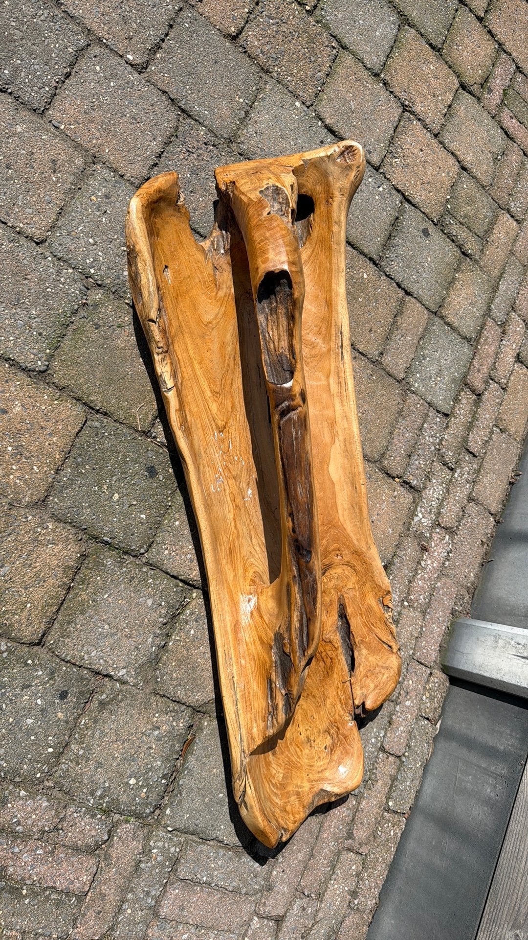 Uniek handgemaakte Dienblad boomstam, Huis en Inrichting, Woonaccessoires | Zuilen en Pilaren, Ophalen, Gebruikt