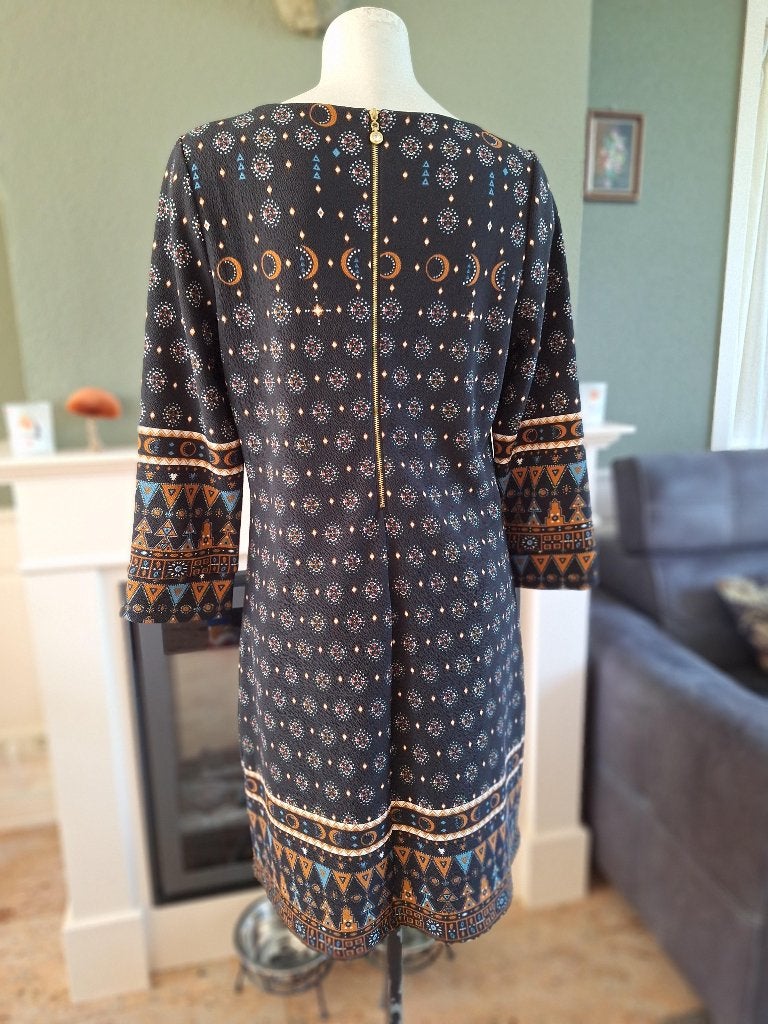 K-Design K Design zwarte gevoerde jurk L, K-design, Verzenden, Zwart, Maat 42/44 (L)