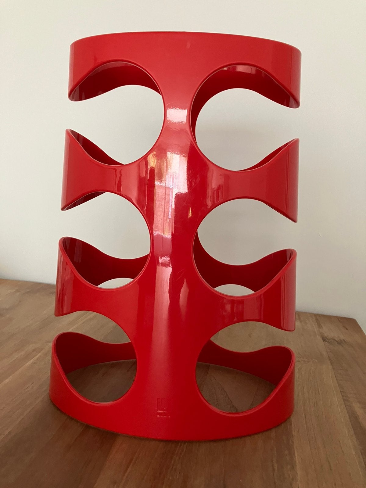 Wijnrek design Umbra rood voor 6 flessen, Huis en Inrichting, Ophalen, Kunststof, 5 tot 15 flessen, Zo goed als nieuw