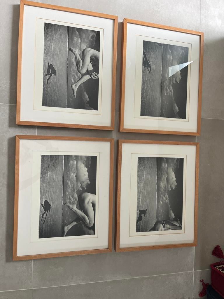 Set van 4 ingelijste zwart-wit prints Paul de Nooijer 1986, Verzamelen, 1980 tot heden, Ophalen of Verzenden, Zo goed als nieuw
