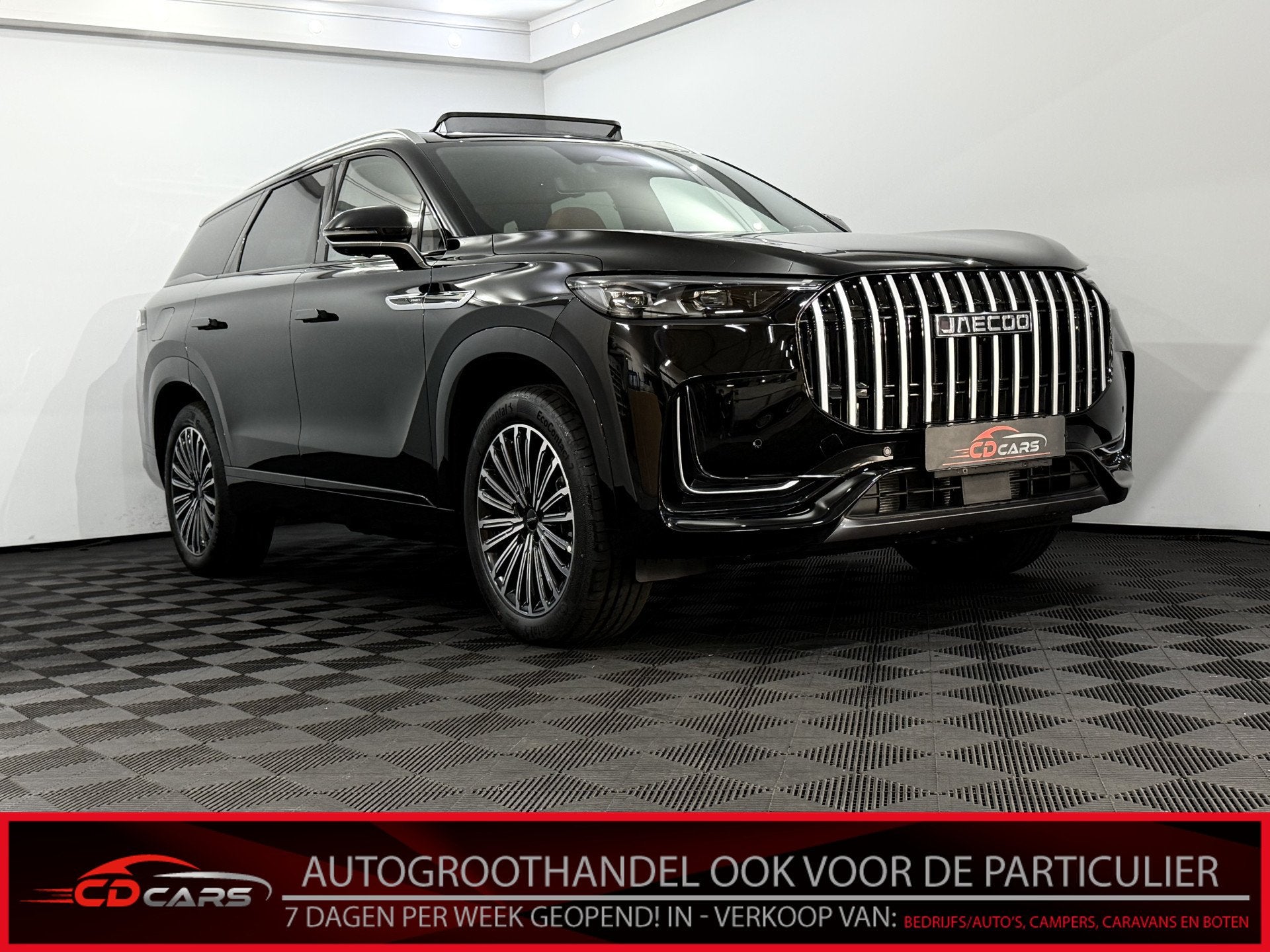 Jaecoo 8 1.5 SHS-P Exclusive 7p Plug-in 428PK Panoramadak, B, Auto's, Automaat, Gebruikt, Overige modellen, 7 stoelen