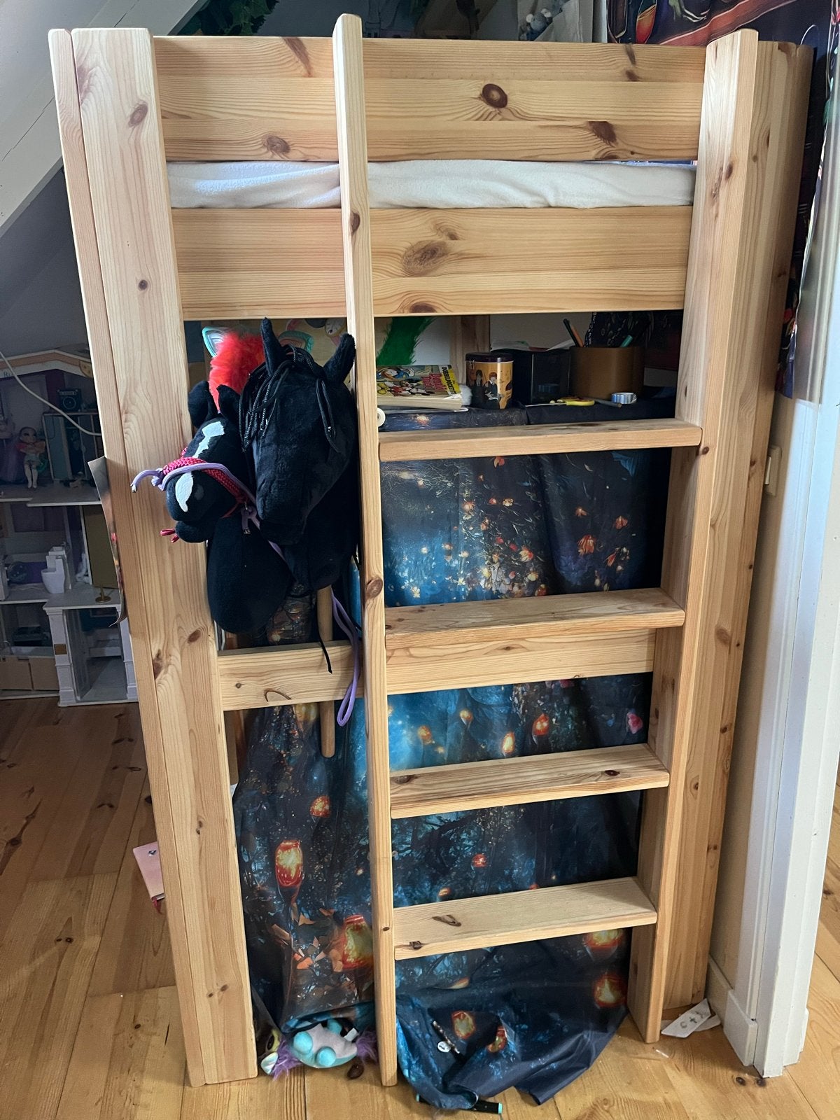 Hoogslaper Harrie 90x190cm met trap, Huis en Inrichting, Slaapkamer | Stapelbedden en Hoogslapers, Gebruikt, Hoogslaper, 100 cm