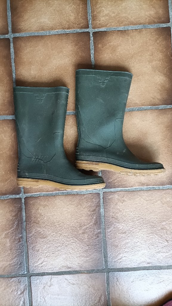 Rubberen groene kaplaarzen. Hoogte laars 38 cm. Maat 37., Tuin en Terras, Ophalen of Verzenden, Gebruikt, Laarzen