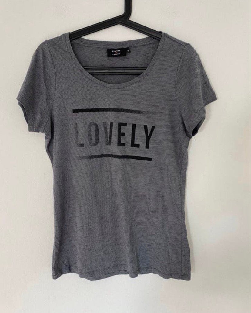 Dames shirt grijs, maat m / elvira, Maat 38/40 (M), Verzenden, Zo goed als nieuw, Korte mouw