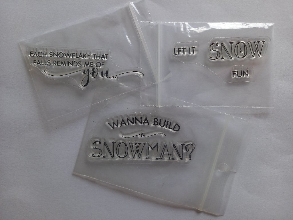 Engelse KERST tekst stempels voor maar € 0,65 p/st., Hobby en Vrije tijd, Verzenden, Nieuw, Clearstamp