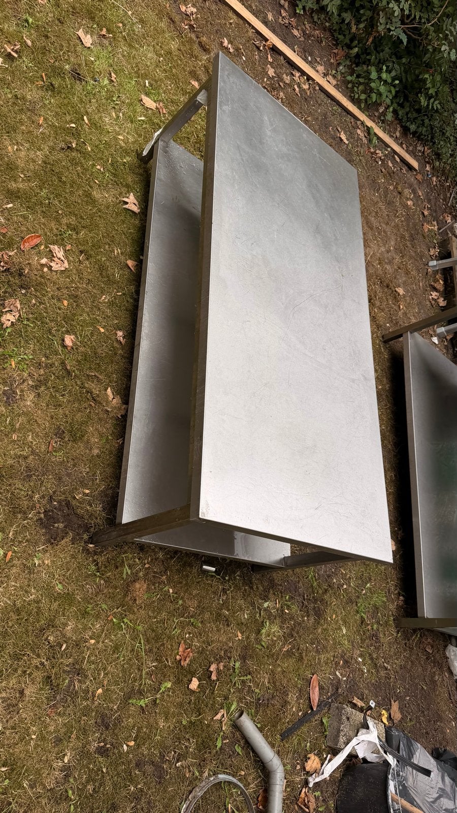 2x Lage RVS tafels - 140x70 cm - prijs per stuk, Huis en Inrichting, Tafels | Salontafels, Ophalen, Gebruikt, 100 tot 150 cm, 50 tot 100 cm