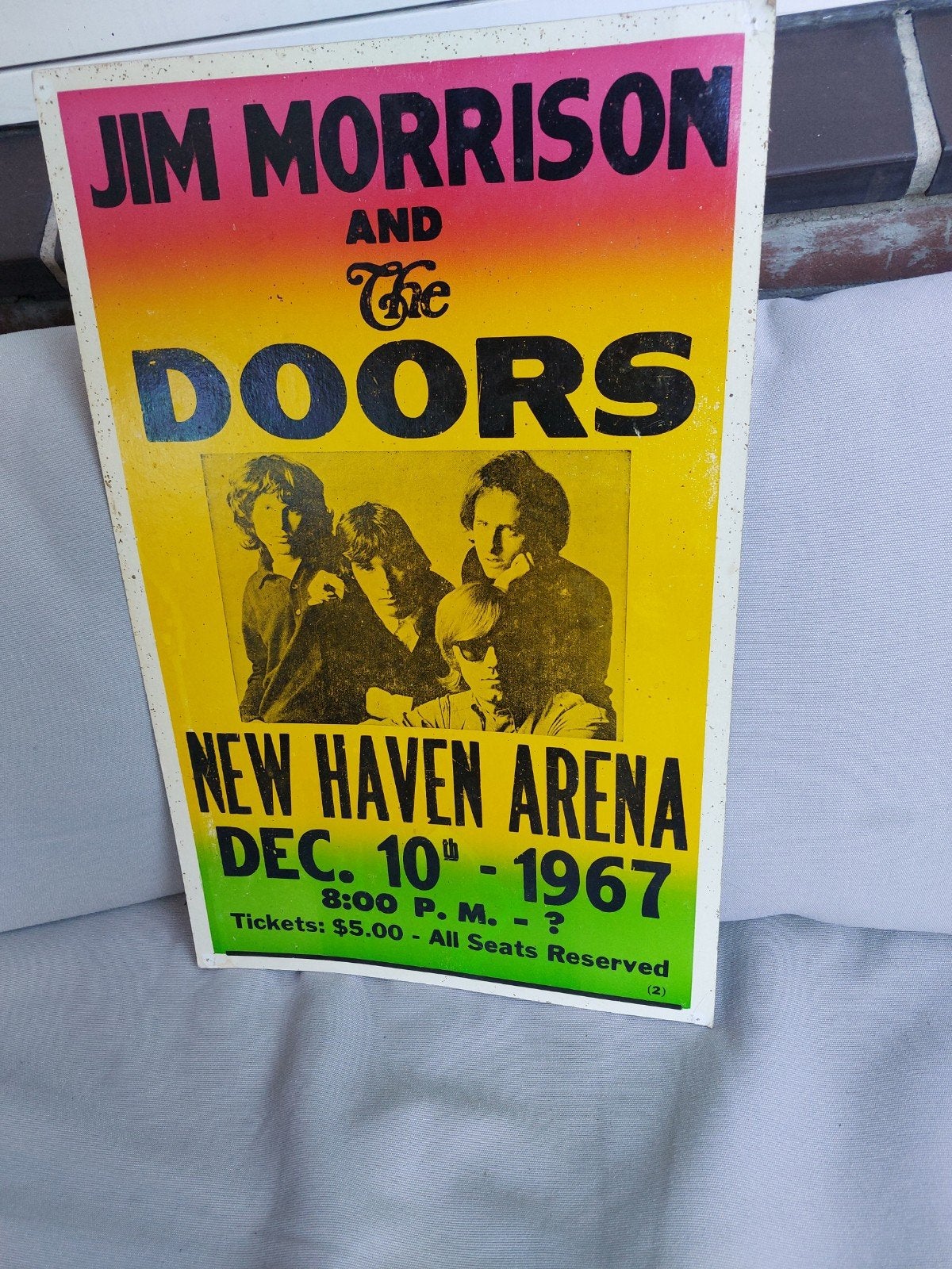 Concert poster , Jim Morrison and The Doors ., Ophalen of Verzenden, Gebruikt, Poster, Artwork of Schilderij