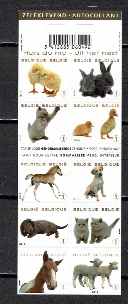 postzegels België dieren boekje Michel 4050/59MH, Ophalen of Verzenden, Zonder stempel, Postfris, Postfris