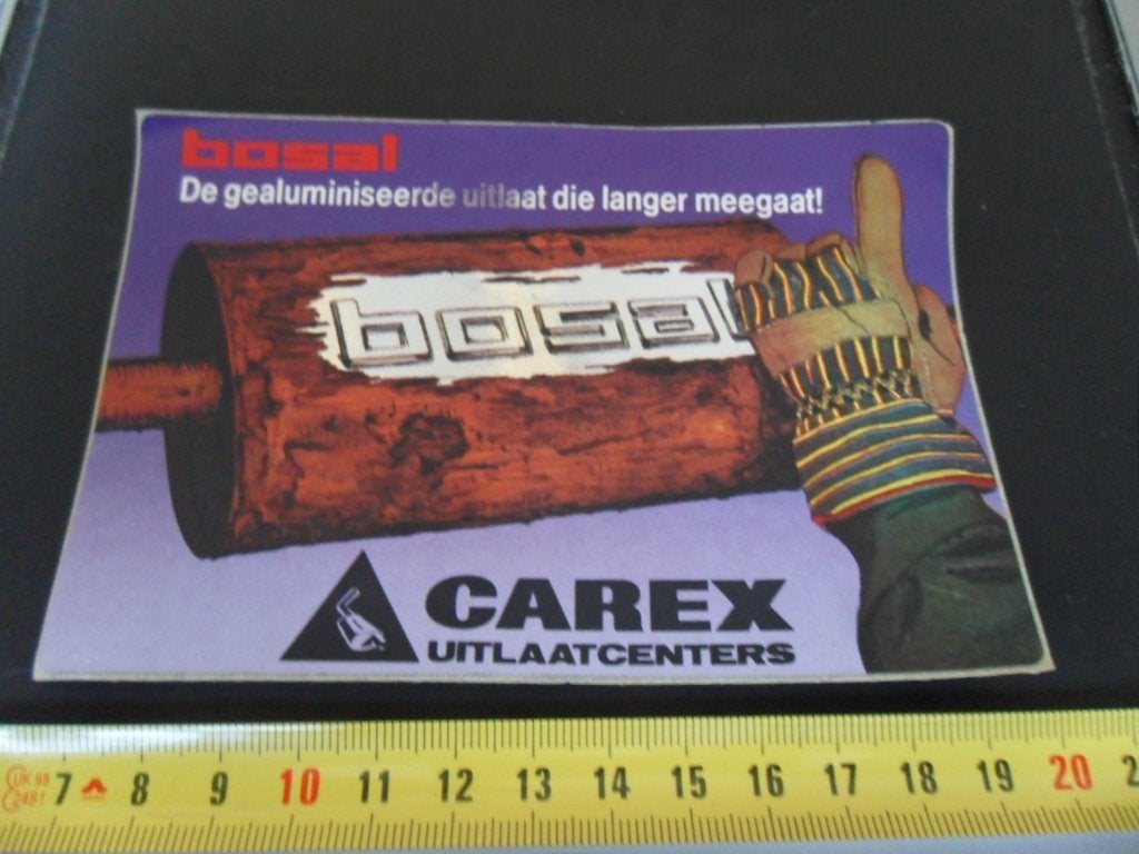 sticker BOSAL  CAREX uitlaatcenters, Verzamelen, Ophalen of Verzenden, Zo goed als nieuw