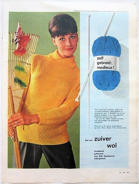 14 vintage reclames wol breiwol 1935-62 Neveda breien haken, Ophalen of Verzenden, Gebruikt, Overige typen