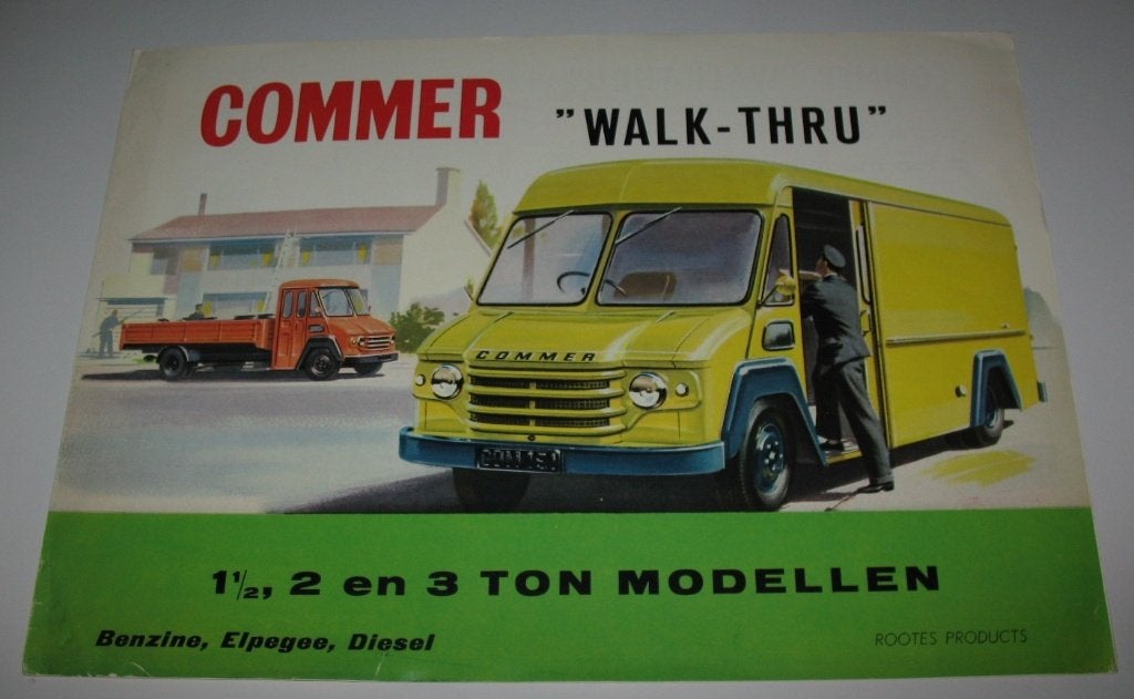 Folder Commer Walk-Thru bestelwagen Rootes products OUD, Boeken, Auto's | Folders en Tijdschriften, Ophalen of Verzenden, Gelezen