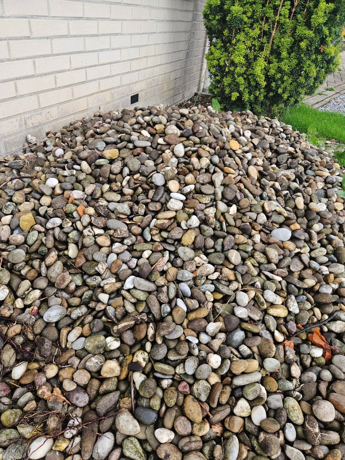 Halve kuub grindstenen voor tuin of oprit, Tuin en Terras, Grind, Keien en Split, Ophalen