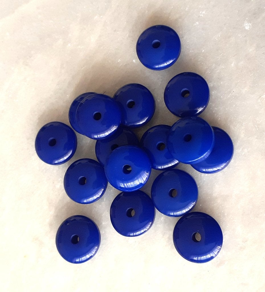 lot kralen 16 blauwe donut 10mm, Ophalen of Verzenden, Nieuw, Kraal