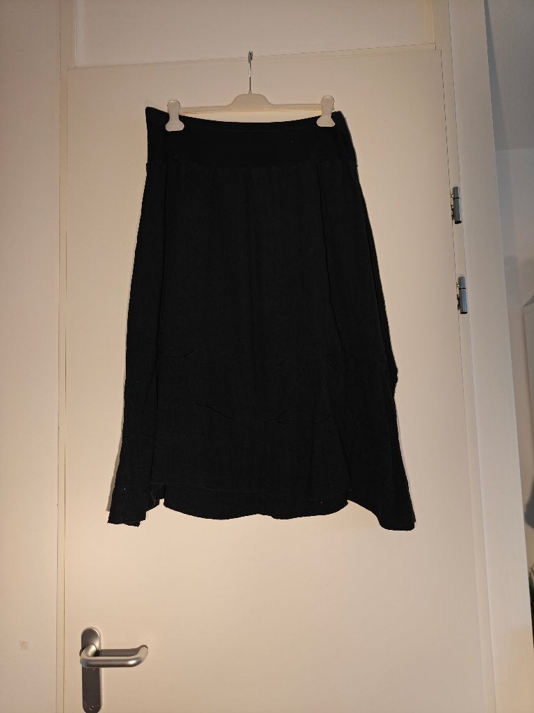 19. Carleoni Lagenlook midi-rok zwart, Kleding | Dames, Ophalen of Verzenden, Zo goed als nieuw, Zwart, Jurk