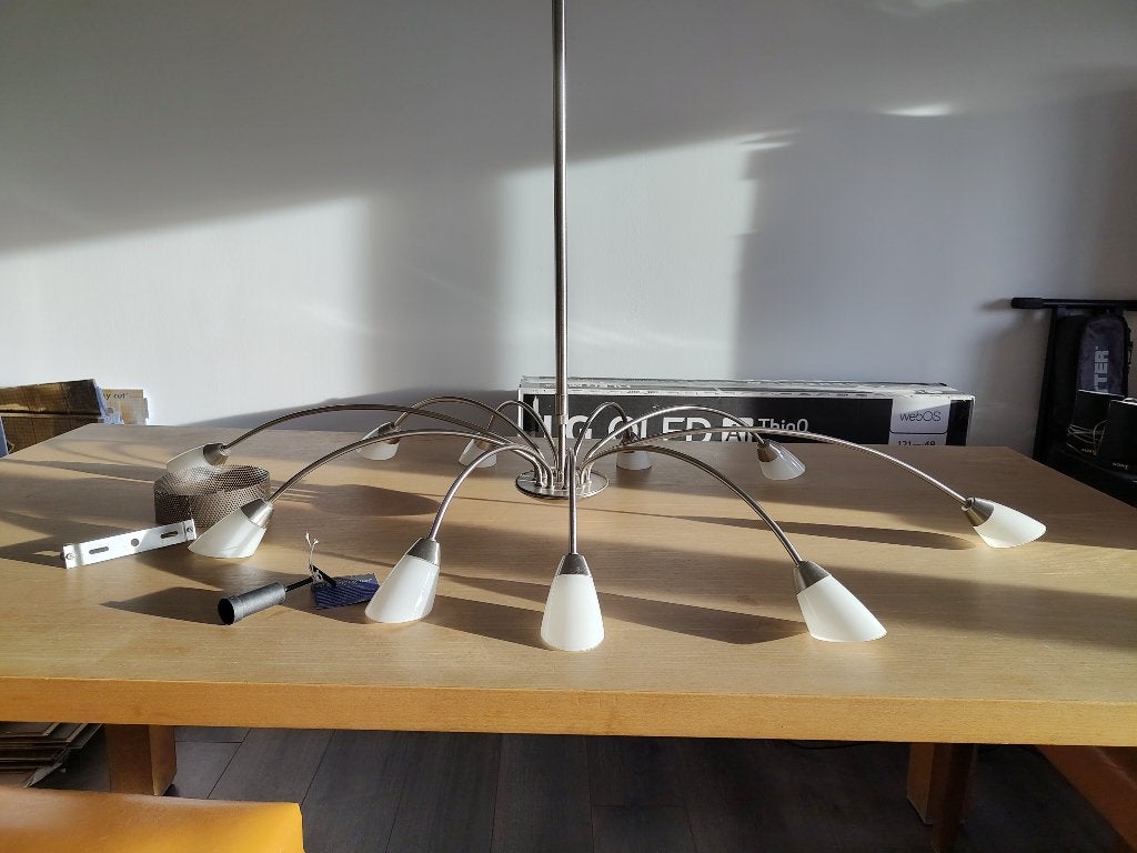 Steinhauer 5943ST Hanglamp met ingebouwde dimmer, Ophalen, Zilver, Hanglamp, Dimbaar