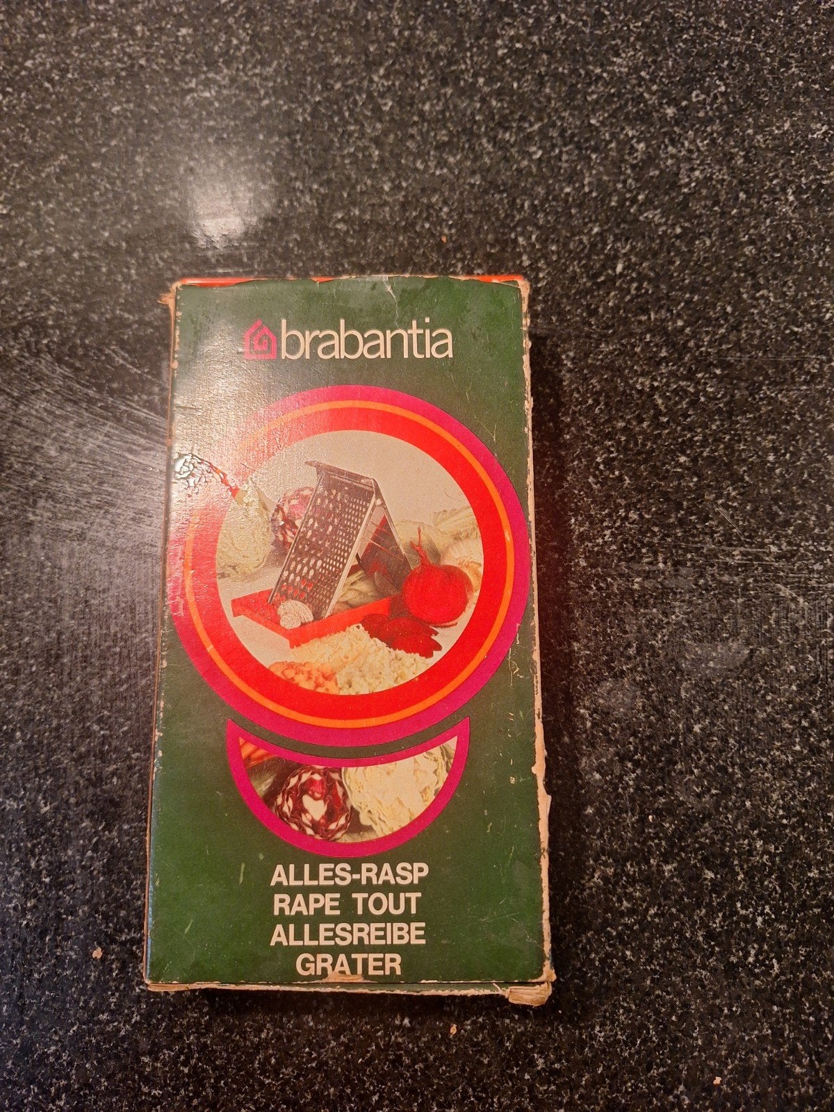 Brabantia allesrasp met opvangbakje - Vintage, Ophalen of Verzenden, Metaal, Brabantia, Oranje