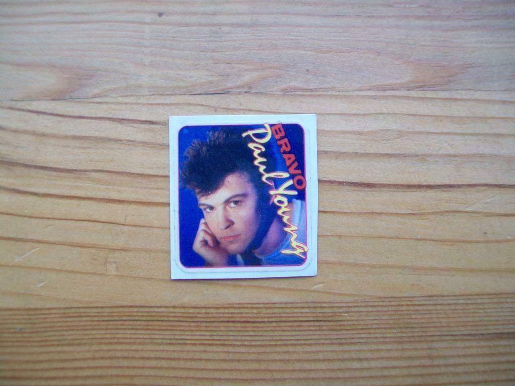 Oude sticker van Paul Young uit Bravo, Ophalen of Verzenden, Nieuw, Overige typen