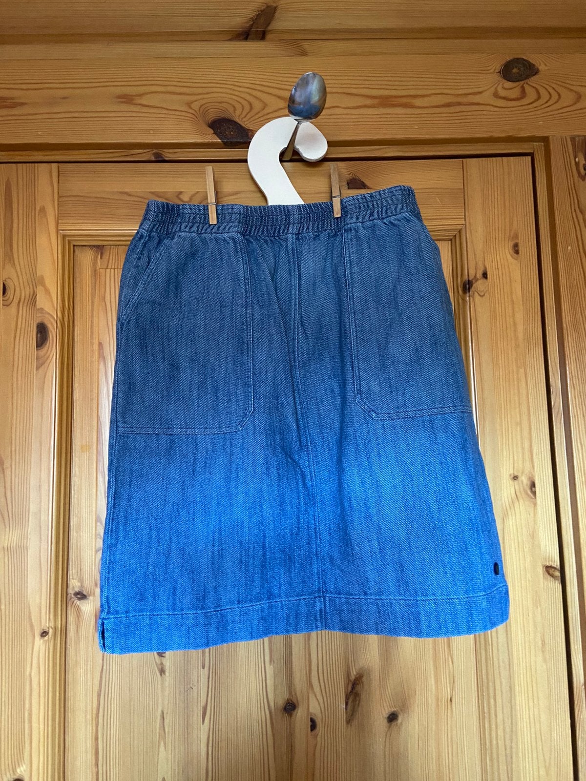 Spijkerrok elastiek Maerz Meunchen 38 lengte 54 twee zakken, Maat 38/40 (M), Blauw, Ophalen of Verzenden, Zo goed als nieuw