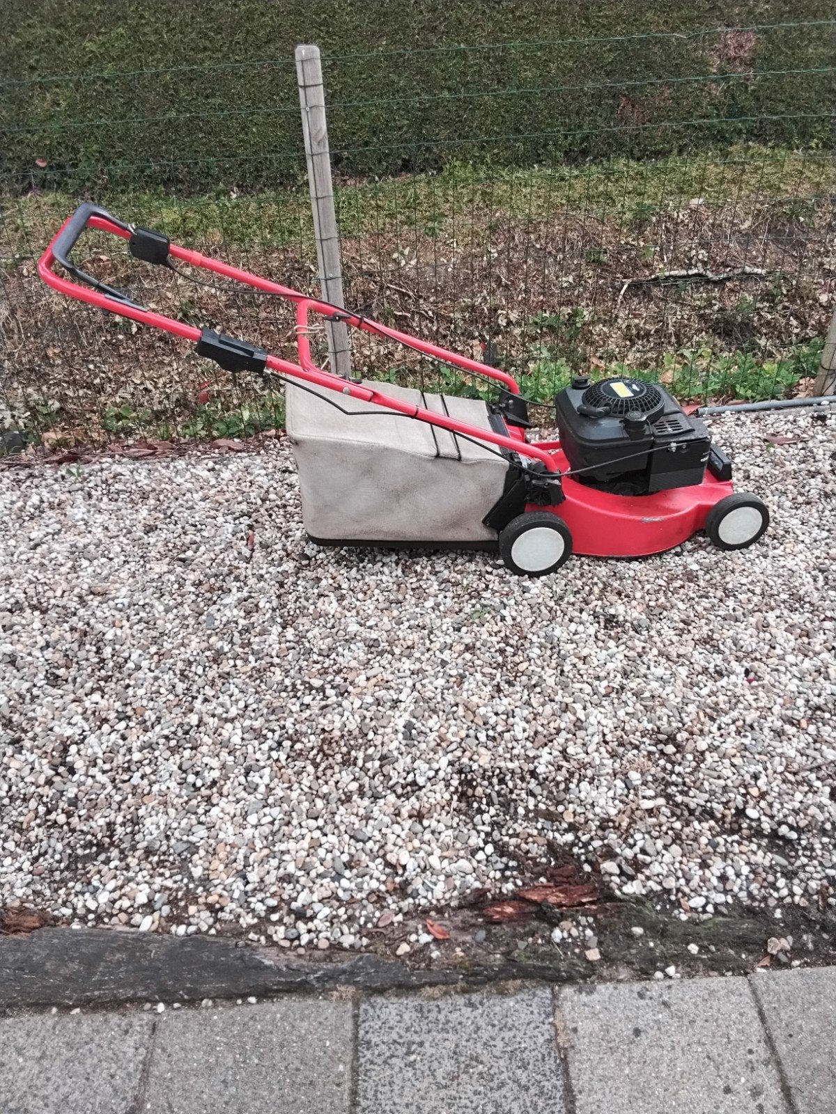 Sabo  motormaaier met Briggs & Stratton motor, Tuin en Terras, Grasmaaiers, Cirkelmaaier, Gebruikt, 40 t/m 49 cm, Ophalen