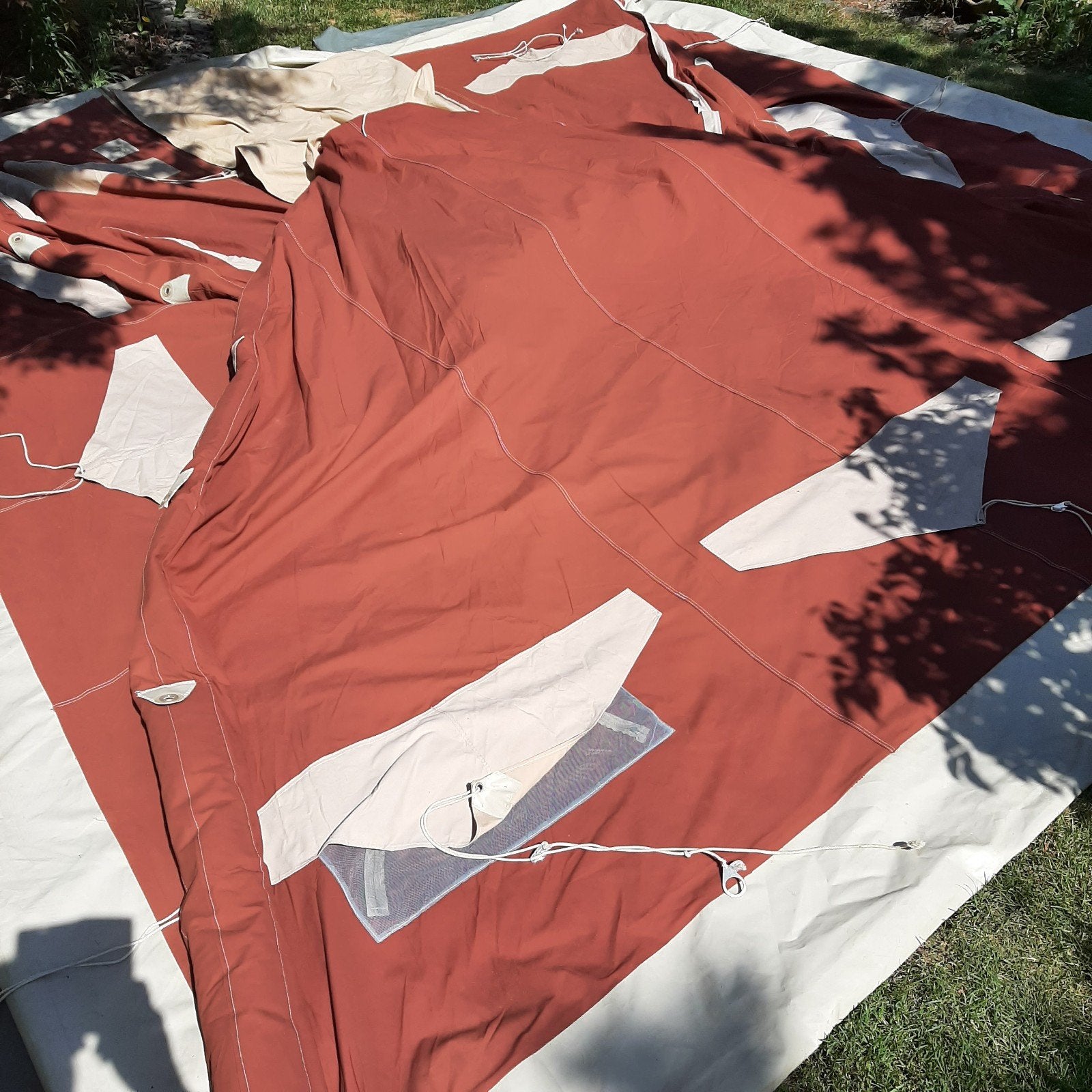 karsten tent 350x350 bordeaux rood, Ophalen, Zo goed als nieuw, Tot en met 6