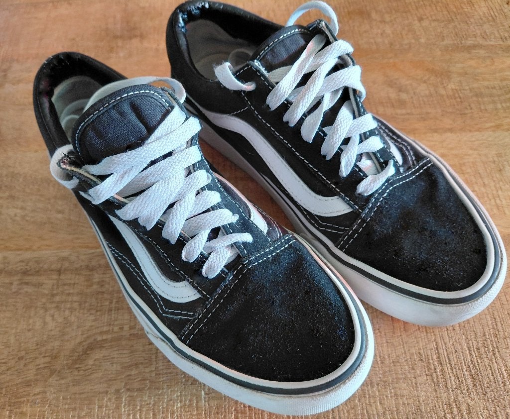 Zwarte Vans Old Skool Platform sneakers mt.37, Zwart, Ophalen of Verzenden, Sneakers of Gympen, Gedragen