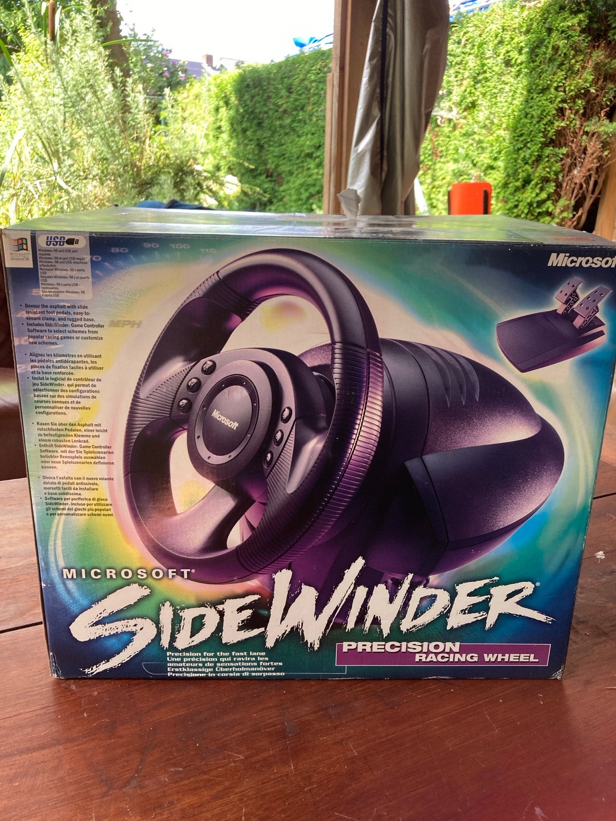 Microsoft SideWinder Precision Racing Wheel, Racestuur, Gebruikt, Microsoft, Force feedback