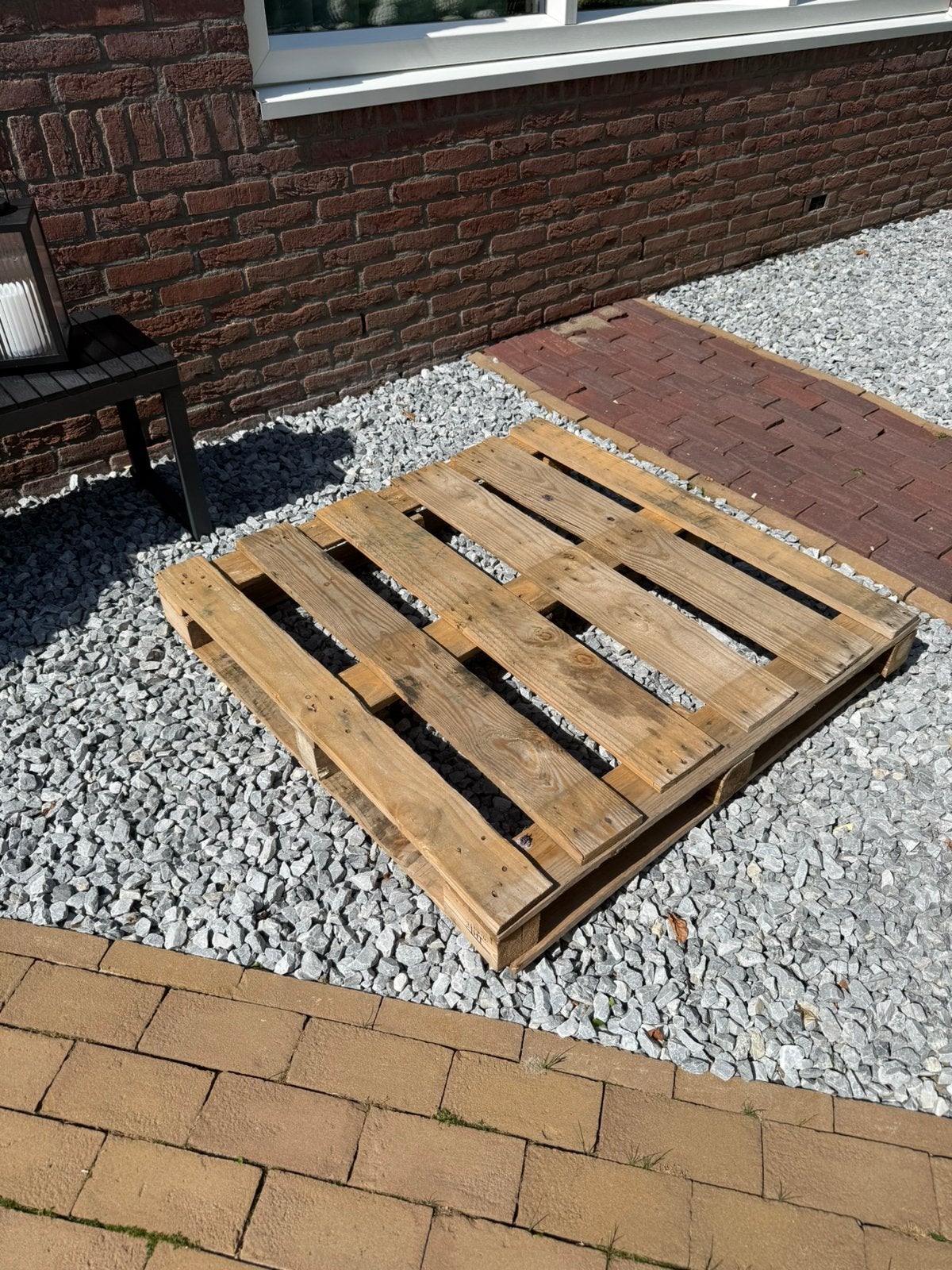 Gratis ophalen pallet 100x100, Ophalen, Zo goed als nieuw, Hout