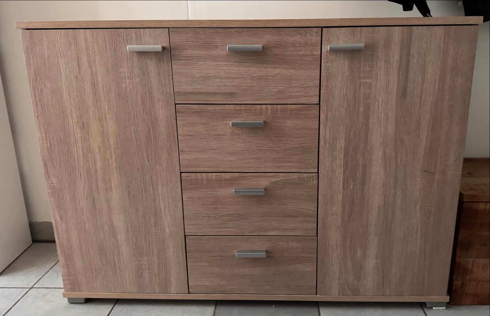 Houten dressoir met lades en deuren, Ophalen, 100 tot 150 cm, Zo goed als nieuw, Met lade(s)