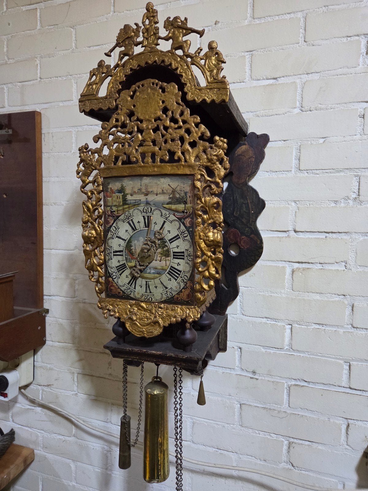 antieke stoelklok, Antiek en Kunst, Ophalen