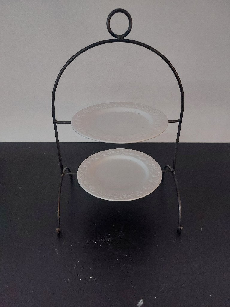 etagere met 2 borden ( 500720), Ophalen, Zo goed als nieuw