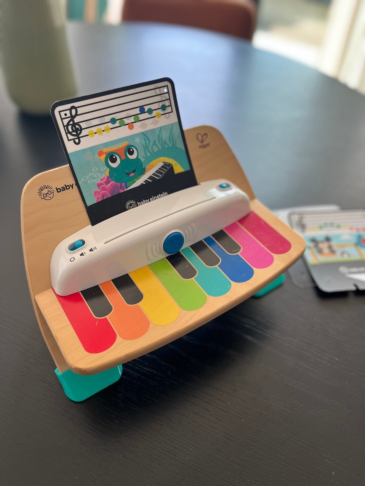 Baby Einstein Hape Magic Touch Piano met 3 muziekkaarten, Ophalen, Gebruikt, Overige typen, Met geluid