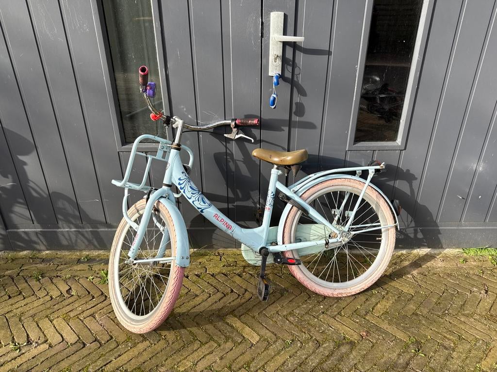 Leuke gebruikte lichtblauwe Alpina fiets, Fietsen en Brommers, Ophalen, Gebruikt, 24 inch, Handrem