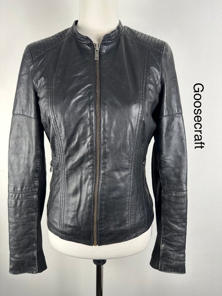 Goosecraft Leren Jas  (mt: 38) 28,3/244, Maat 38/40 (M), Zwart, Goosecraft, Goosecraft