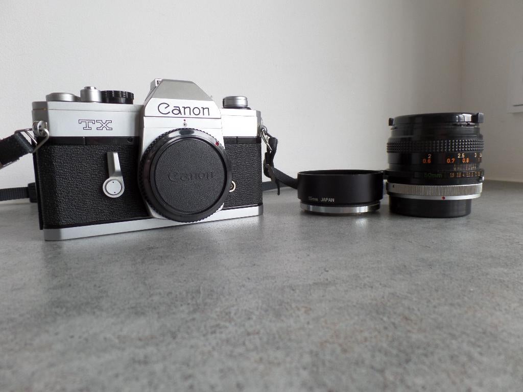 Canon TX met 50 mm Canon lens, Audio, Tv en Foto, Fotocamera's Analoog, Ophalen of Verzenden, Gebruikt, Spiegelreflex, Canon