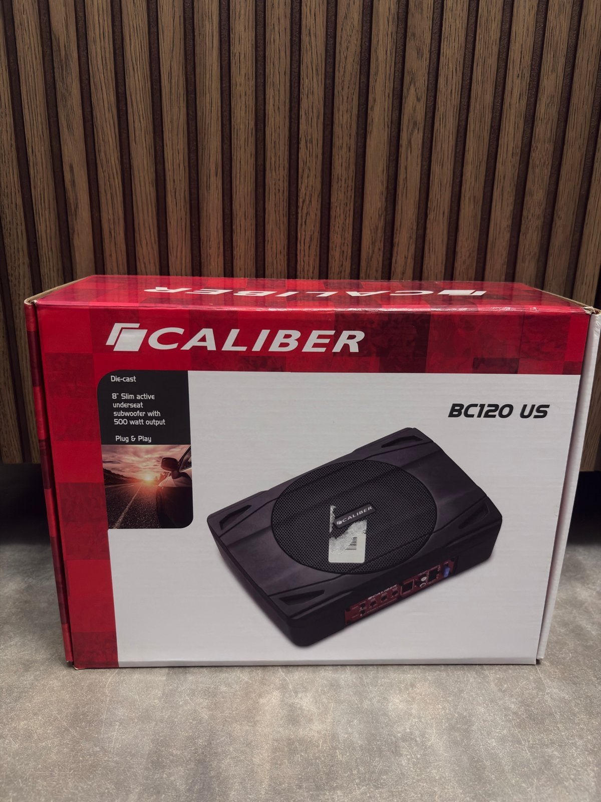 Caliber BC120US 8" Slim Actieve Underseat Subwoofer, Ophalen of Verzenden, Gebruikt