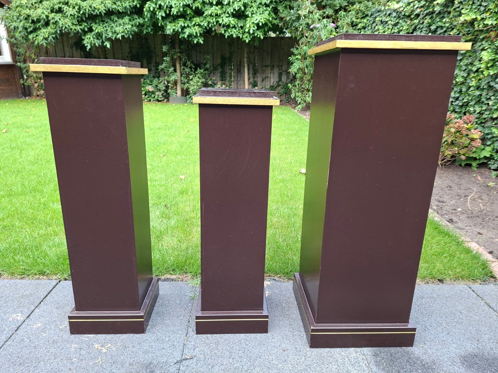 Set van 3 decoratieve zuilen/sokkels, Huis en Inrichting, Ophalen, Zo goed als nieuw