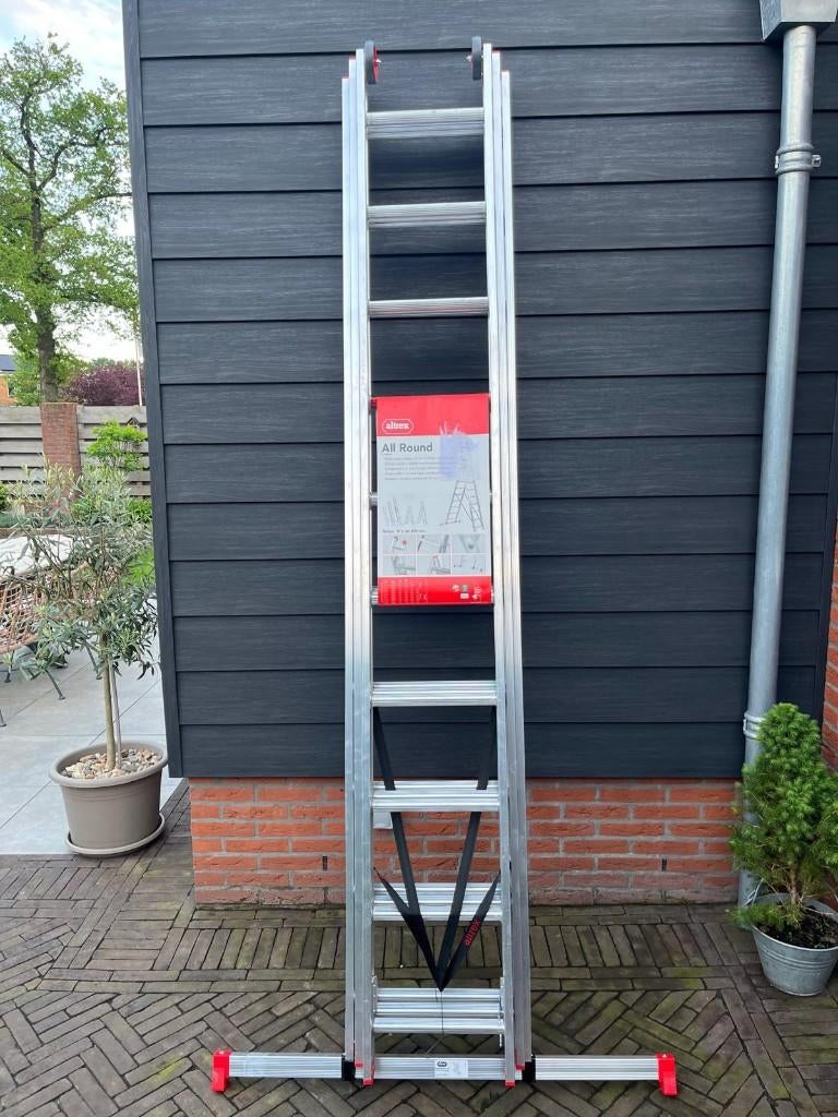 Altrex 3 delige ladder (nieuw), Doe-het-zelf en Verbouw, Ladders en Trappen, Ophalen, Nieuw, Ladder, 4 meter of meer