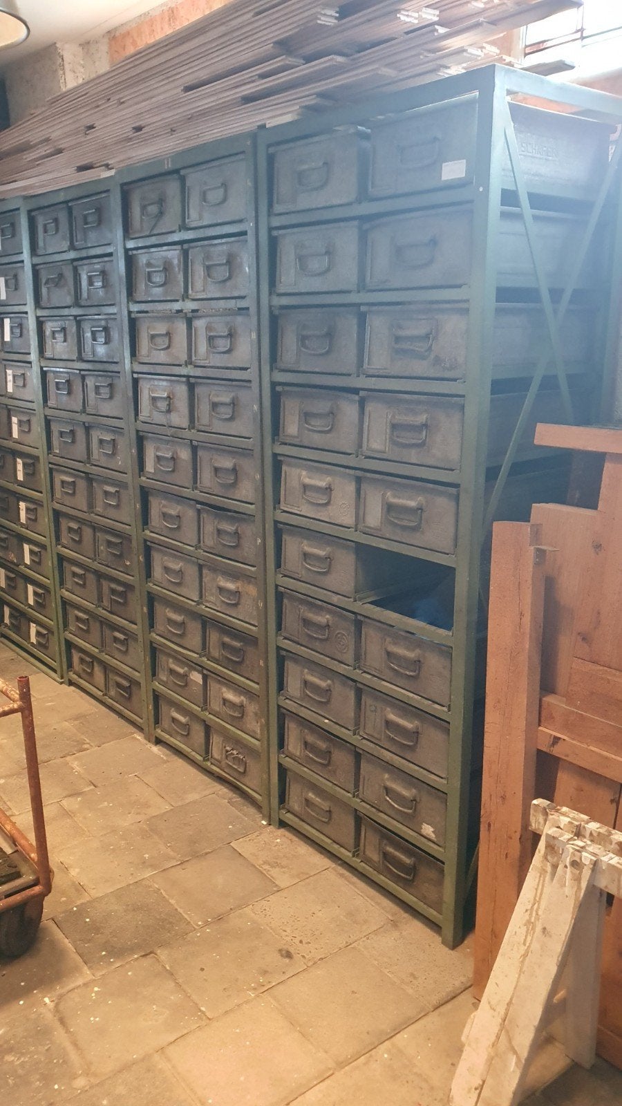 Vintage metalen ladekast / archiefkast - Industrieel, Ophalen, Gebruikt