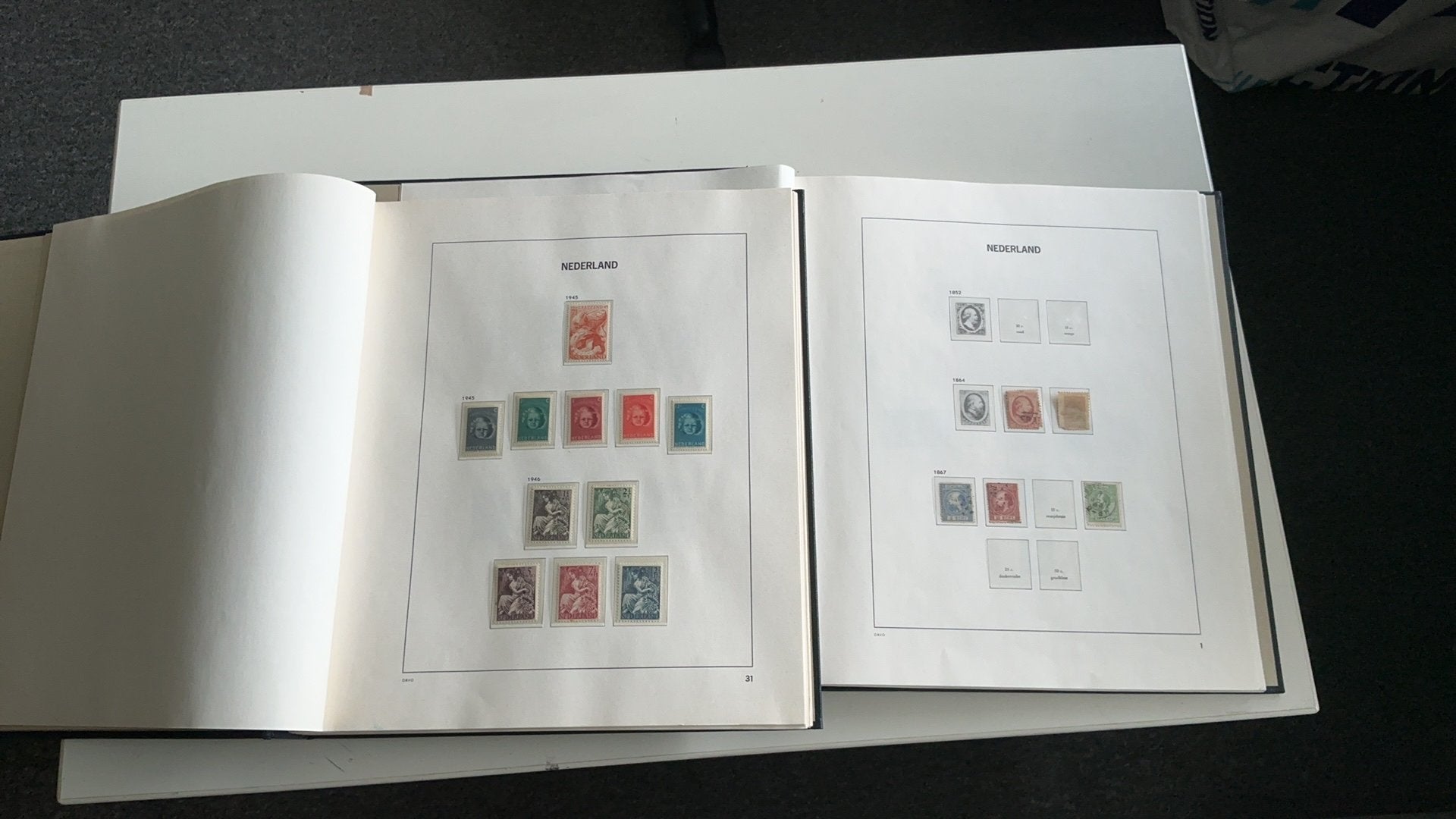 Nederland 3 davoalbums standaard met hawid tm 1989, Ophalen of Verzenden