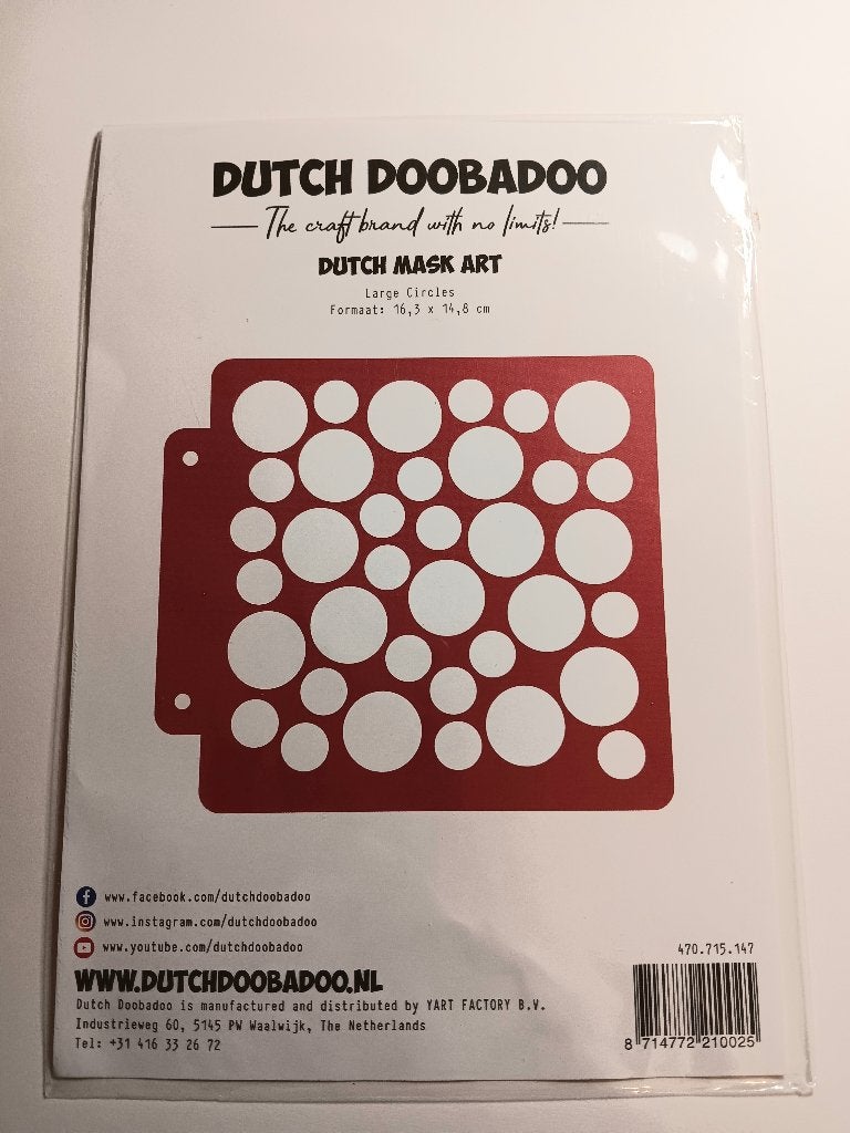 Dutch Doobadoo - 470.715.147 Stencil Large Circles, Ophalen of Verzenden, Zo goed als nieuw, Overige thema's, Pons of Mal
