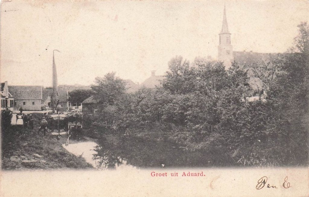 702-415-017 Groet Uit Aduard, Verzenden, Voor 1920, Groningen