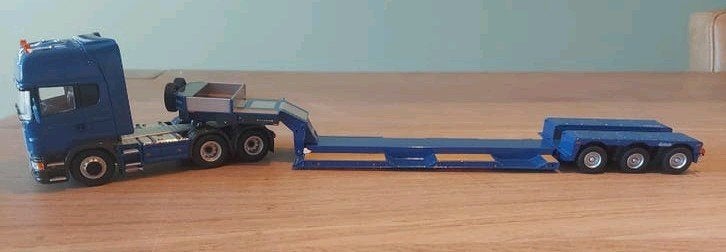 NZG Scania R 3-Assige Nooteboom Pendel X 3-Assige Dieplader, Hobby en Vrije tijd, Ophalen of Verzenden, Zo goed als nieuw, Bus of Vrachtwagen